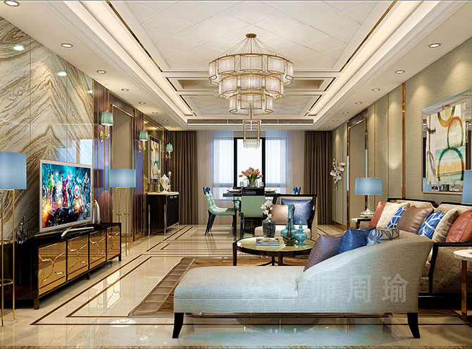 大白白逼AV世纪江尚三室两厅168平装修设计效果欣赏